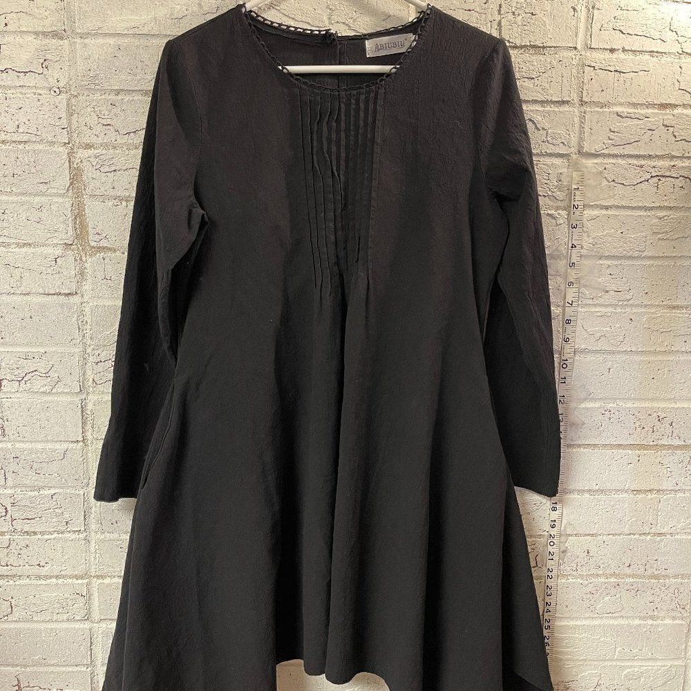 BIUBIU Black Asymmetric Top Button Back Flared XL